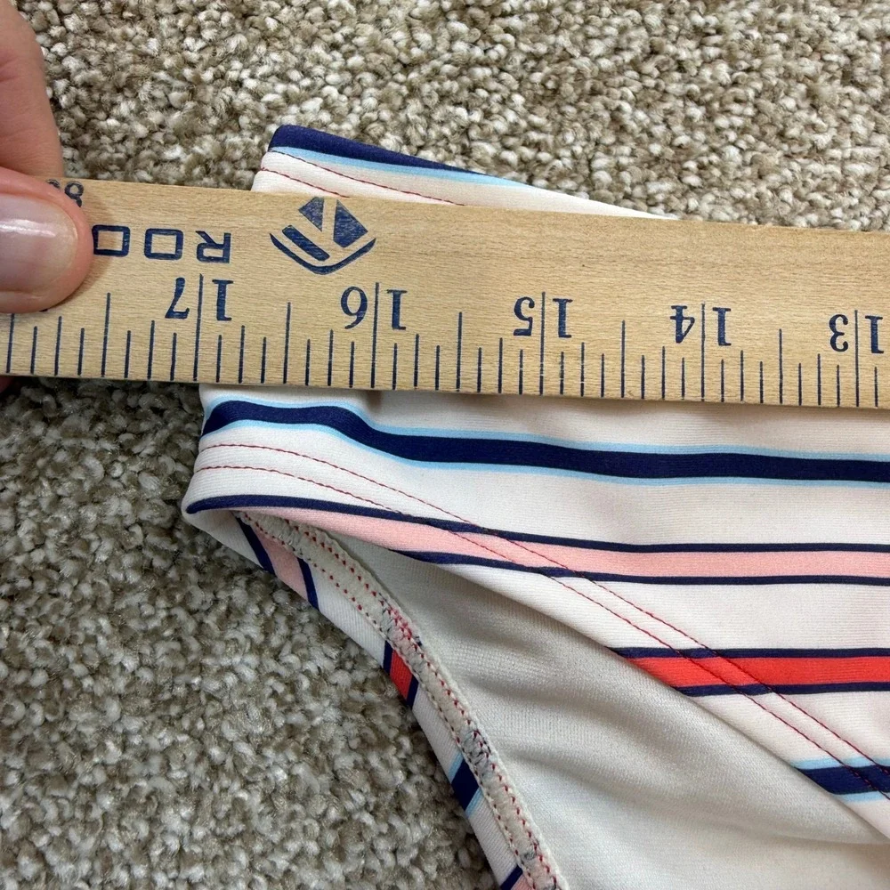 True Craft Womens XXL Striped Bikini Bottom Navy Red White NEW 2XL Nautical Swim